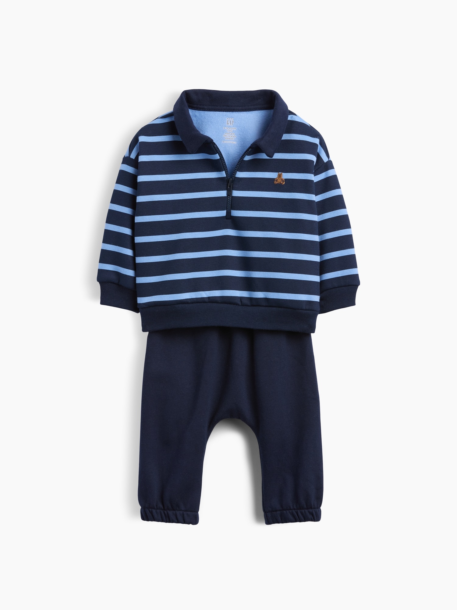 Baby VintageSoft Quarter-Zip Polo Shirt Sweat Set
