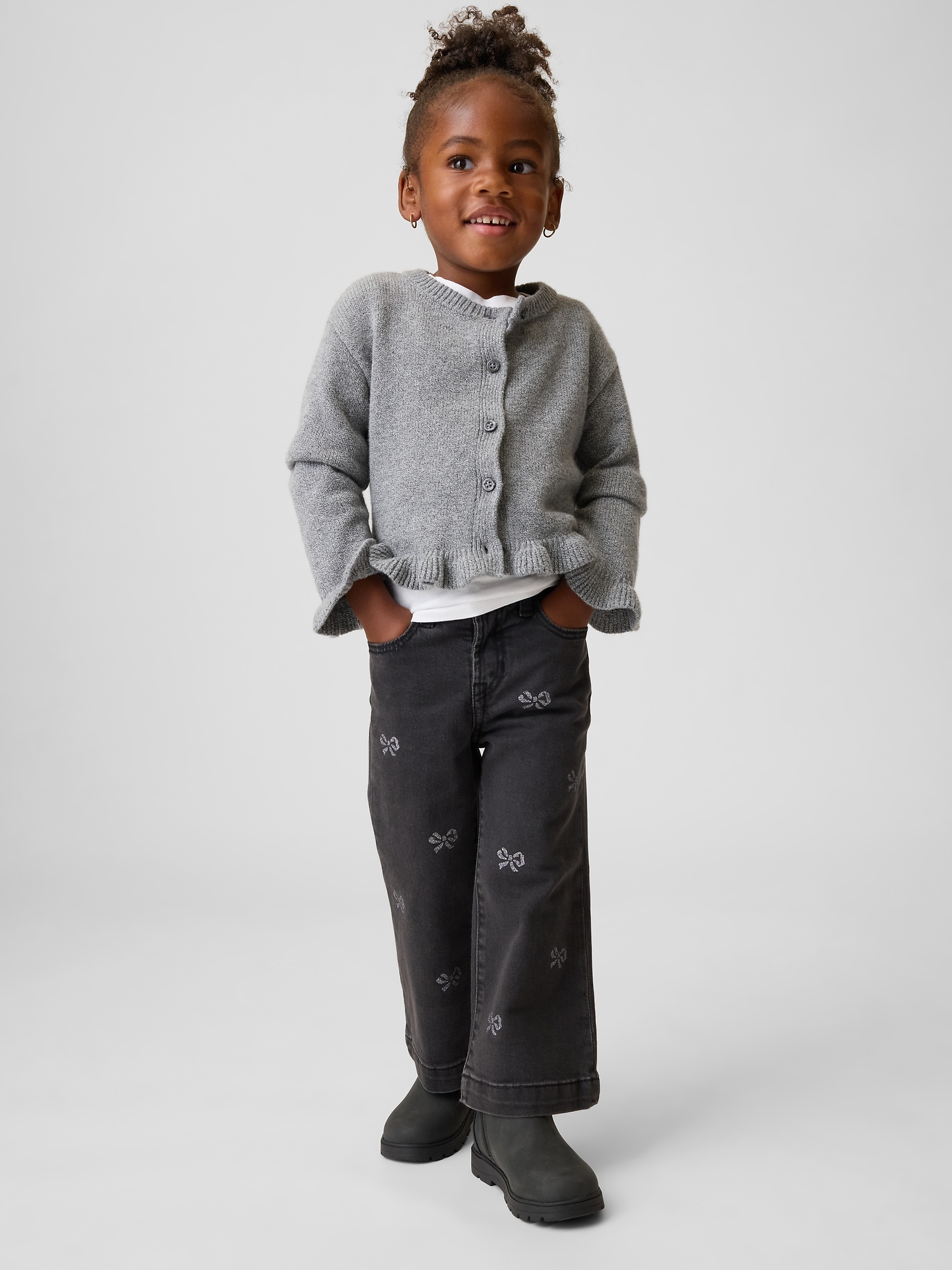 Baby & Toddler Sparkle Bow Stride Jeans